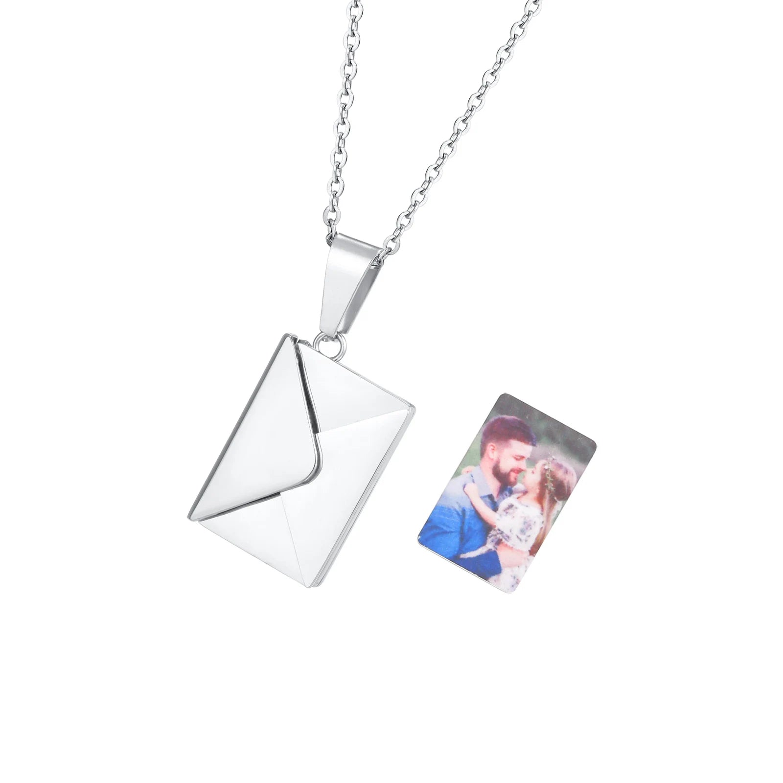 Photo Envelope Locket Necklace